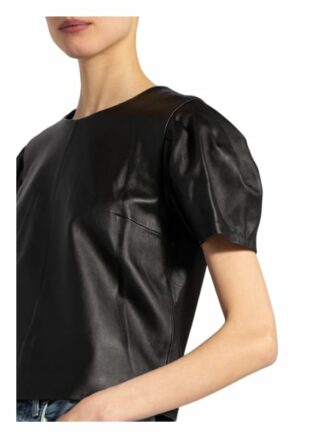 Ba&Sh T-Shirt Lita Aus Leder schwarz