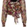 Ba&Sh Wickelbluse Leia Mit Glitzergarn gruen