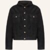 Balenciaga Jeansjacke Mit Sweatbesatz schwarz