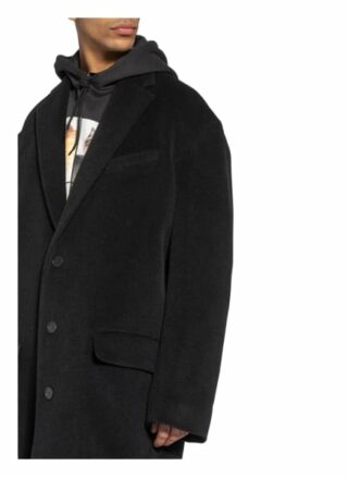 Balenciaga Mantel Mit Alpaka schwarz