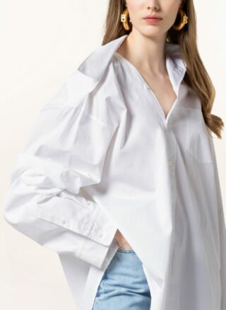 Balenciaga Oversized-Bluse weiss