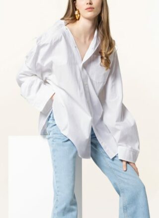 Balenciaga Oversized-Bluse weiss
