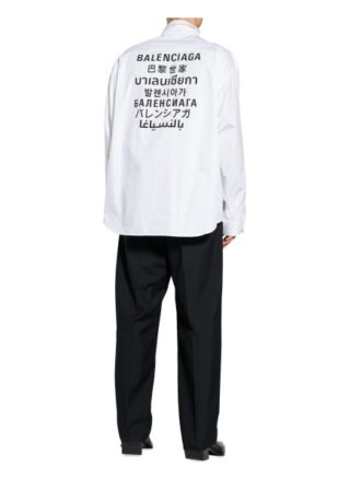 Balenciaga Oversized-Hemd Comfort Fit weiss
