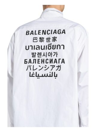 Balenciaga Oversized-Hemd Comfort Fit weiss