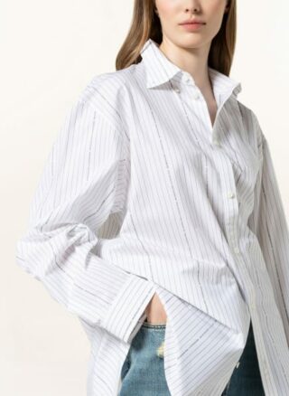 Balenciaga Oversized-Hemdbluse weiss