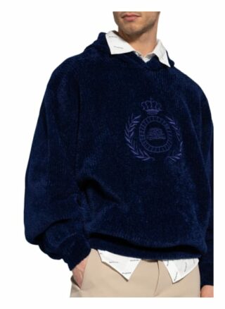 Balenciaga Oversized-Hoodie blau