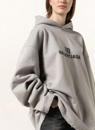 Balenciaga Oversized-Hoodie grau