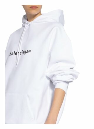 Balenciaga Oversized-Hoodie weiss