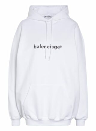 Balenciaga Oversized-Hoodie weiss