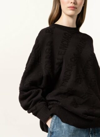 Balenciaga Oversized-Pullover Damen, Schwarz