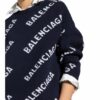 Balenciaga Oversized-Pullover schwarz