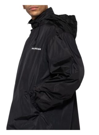 Balenciaga Oversized-Regenmantel schwarz