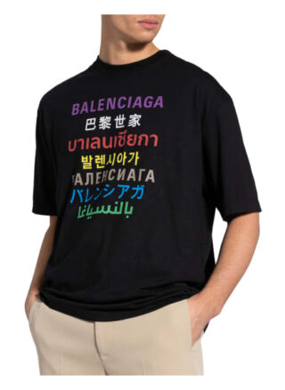 Balenciaga Oversized-Shirt Herren, Schwarz