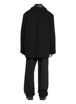 Balenciaga Oversized-Wollmantel schwarz