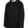 Balenciaga Oversized-Wollmantel schwarz