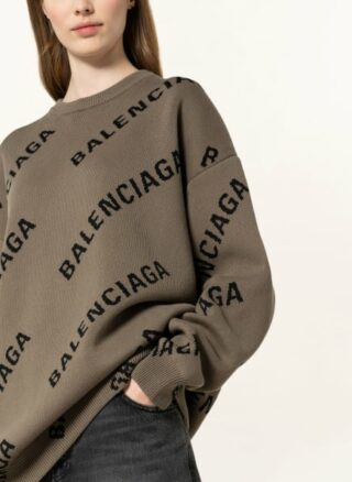 Balenciaga Ovesized-Pullover gruen