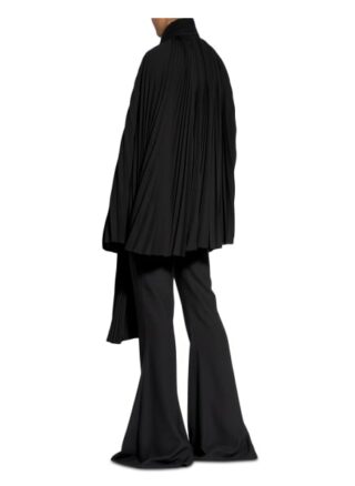 Balenciaga Poncho-Bluse Mit Plissees schwarz