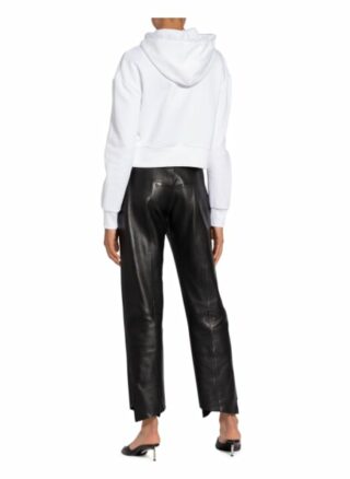 Balmain Cropped-Hoodie weiss