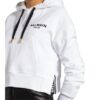 Balmain Cropped-Hoodie weiss