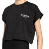 Balmain Cropped-Shirt schwarz