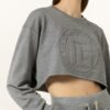 Balmain Cropped-Sweatshirt grau