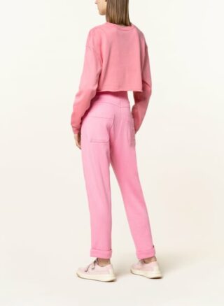 Balmain Cropped-Sweatshirt rosa