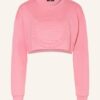 Balmain Cropped-Sweatshirt rosa