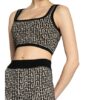 Balmain Cropped-Top schwarz