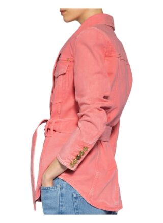 Balmain Jeans-Blazer rosa