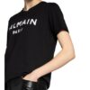 Balmain T-Shirt Mit Schmucksteinbesatz schwarz
