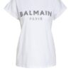 Balmain T-Shirt Mit Schmucksteinbesatz weiss
