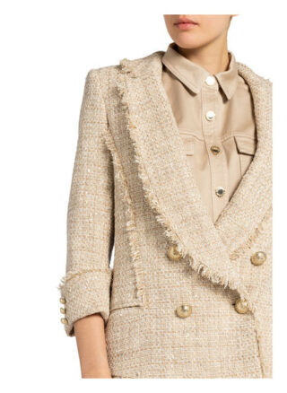 Balmain Tweed-Blazer beige