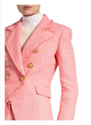 Balmain Tweed-Blazer rosa