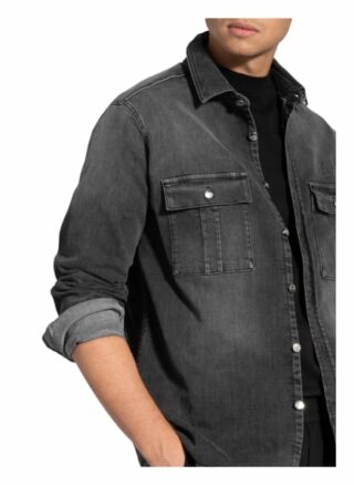 BALR. Jeans-Overshirt Herren, Grau
