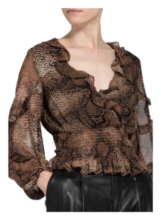 Bardot Blusenshirt Blake Mit Volantbesatz braun