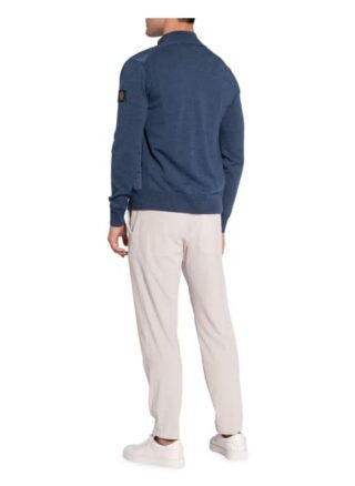 Belstaff Strickjacke New Kelby Im Materialmix blau