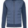 Belstaff Strickjacke New Kelby Im Materialmix blau