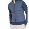 Belstaff Strickjacke New Kelby Im Materialmix blau