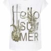 Betty Barclay T-Shirt Mit Leinen weiss