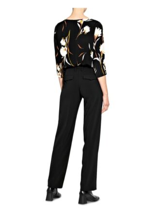 Betty&Co Blusenshirt Mit Plissees Und 3/4-Arm schwarz