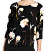 Betty&Co Blusenshirt Mit Plissees Und 3/4-Arm schwarz