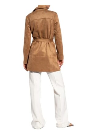 Betty&Co Jacke In Veloursleder-Optik beige