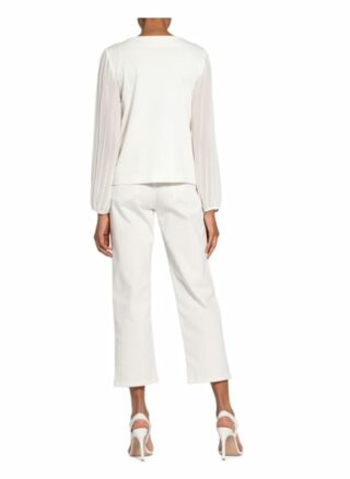 Betty&Co Pullover Im Materialmix weiss