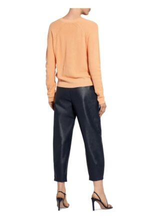 Betty&Co Strickjacke Mit Leinen orange