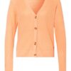 Betty&Co Strickjacke Mit Leinen orange