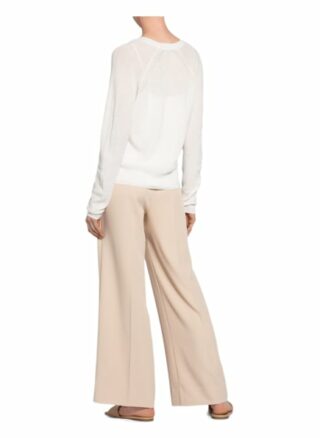Betty&Co Strickjacke Mit Leinen weiss