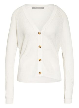 Betty&Co Strickjacke Mit Leinen weiss