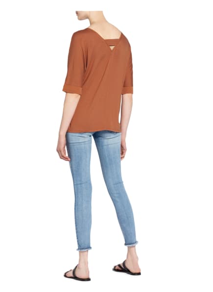 Betty&Co T-Shirt Im Materialmix beige Betty&Co T-Shirt Im Materialmix beige