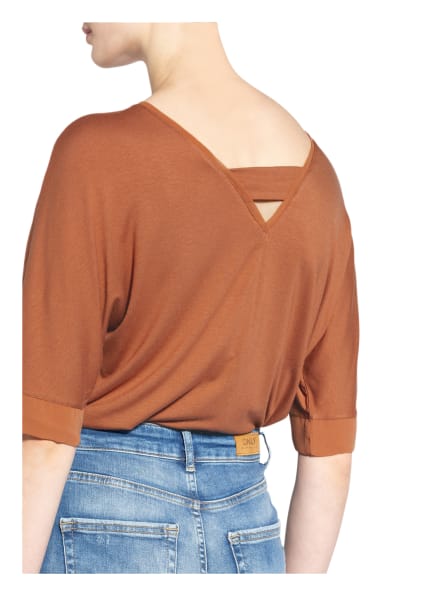 Betty&Co T-Shirt Im Materialmix beige Betty&Co T-Shirt Im Materialmix beige