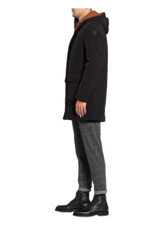 Blauer Dauenparka schwarz